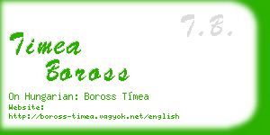 timea boross business card