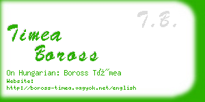 timea boross business card